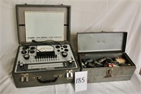 Vintage vacuum tube tester in carry case
