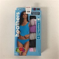 6 PC FRUIT OF THE LOOM LOW RISE HIPTERS UNDERWEARS