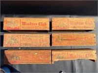 Vintage Windsor Club wooden cheese boxes