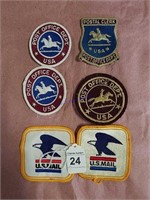 6-US Post Office Patches