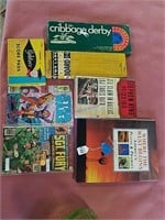 Books, Comics, Cribbage Boards, Yahtzee Cards
