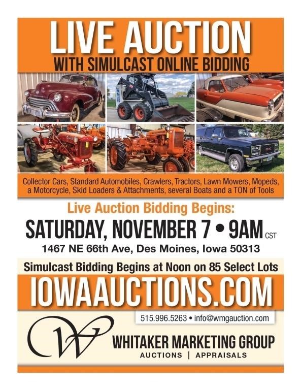 Des Moines, Iowa LIVE Auction Event