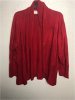 Women’s soft red cardigan sweater