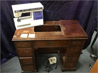 Sewing Cabinet with Machine
