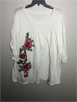 Women’s Floral Peasant Shirt