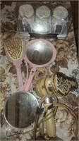 Beauty lot with antique hair dryer.