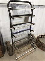 2-wheel cart w/ pipe racks