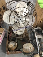 Metal-blade fan(10") bad cord, misc lights