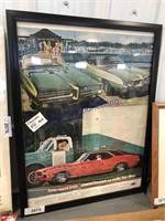 1969 Chevrolet original ads, framed, 19.5 x 25.5