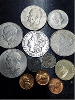 2-Silver Dollars, 3 Clad Dollars, 40% JFK, etc.