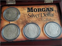 1879, 1883, 1885 & 1886 Morgan Silver Dollars