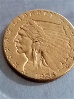 1925 $2.50 Gold Indian