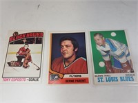 (3) 1970's STAR GOALIE HOCKEY CARDS OPC #2