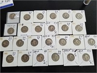 25 Assorted Standing Liberty Quarters (see pics)