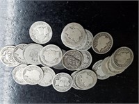 29 Barber Dimes  (see pictures)