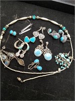 Assortment  Sterling Silver and Turquoise Colored