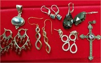 .925 Sterling Silver Jewelry Lot  28.9g