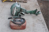 Antique Johnson outboard motor w/gas tank