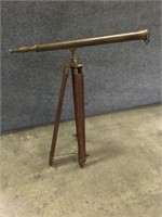 Floor Standing Brass Telescope w/Tripod