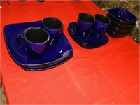 Group of Corel blue dishes