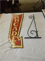 Decorator hanging Arcade sign