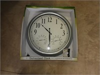 23" galvanized clock, new in box