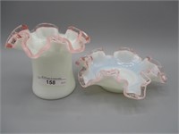 2 Fenton ivory crest items as shown