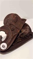 ANTIQUE SCALES IN CARVED ELEPHANT CASE