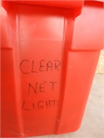 Tub of clear Christmas net lights