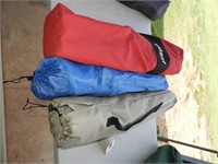 (3) folding camp chairs