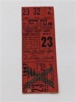 1947 St Louis Browns Baseball Game Ticket Stub