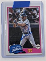 1981 Topps Ron Cey #260 Signed Card W/ COA