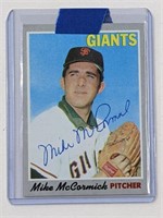 1970 Topps Mike McCormick #337 Signed Card W/ COA