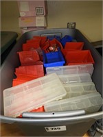 Tub of parts organizing trays