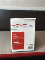 Jumbo Wrapped Straws 7.75" - 1 Box of 500