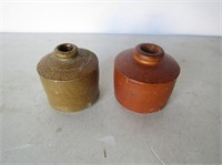 Antique Stoneware Inkwells 2"