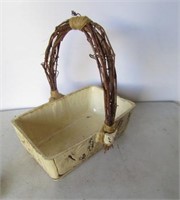 Stoneware Basket 7 1/2"x12