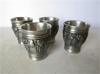 Small Pewter Wine Goblets Etain Fin 95%