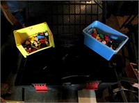 Large Container Includes Lego, Bike Seats