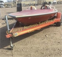 Kachina Speed Boat on Trailer Approx 18 Ft Long