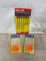screwdriver and mini pick and hook sets