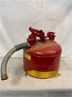 Justrite safety gas can