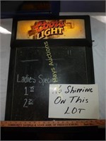 Coors Light Lighted Chalkboard Bar Sign