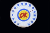 Original 1960's GM OK Used Cars Thermometer 12"