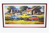 Framed Matted and Numbered Camaros Print Titled Af