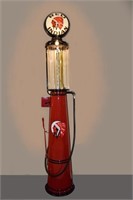 1920's Red Indian 10 Gallon Visible Gas Pump Resto