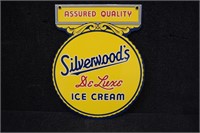 Silverwoods Deluxe Ice Cream DS Porcelain Sign New