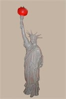Statue of Liberty Replica with Illuminated Globe