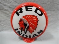 Gas Pump Globe, Texaco One Side, Red Indian on Opp