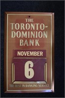 Toronto Dominion Bank 1955 Perpetual Calendar